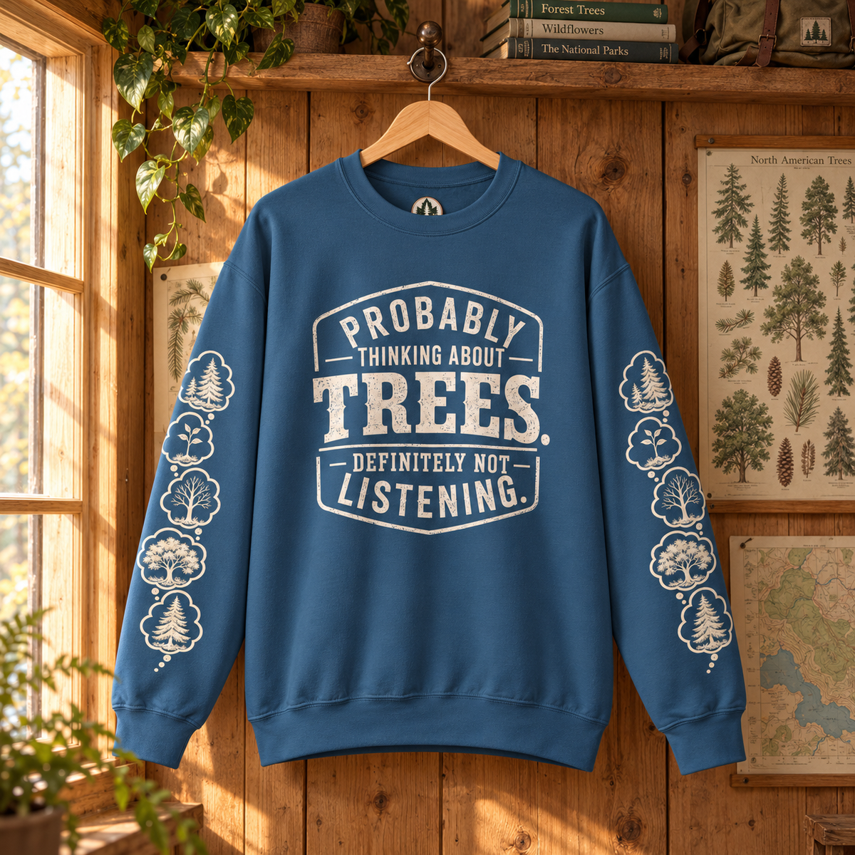 Probably Thinking About Trees, Definitely not Listening Version 1 Sweatshirt