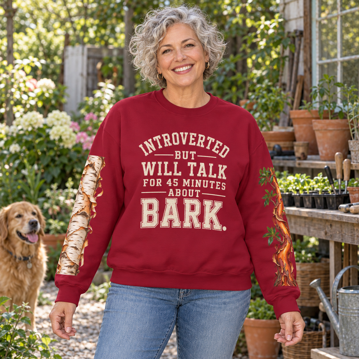 Introverted But Will Talk For 45 Minutes About Bark Version 1 Sweatshirt