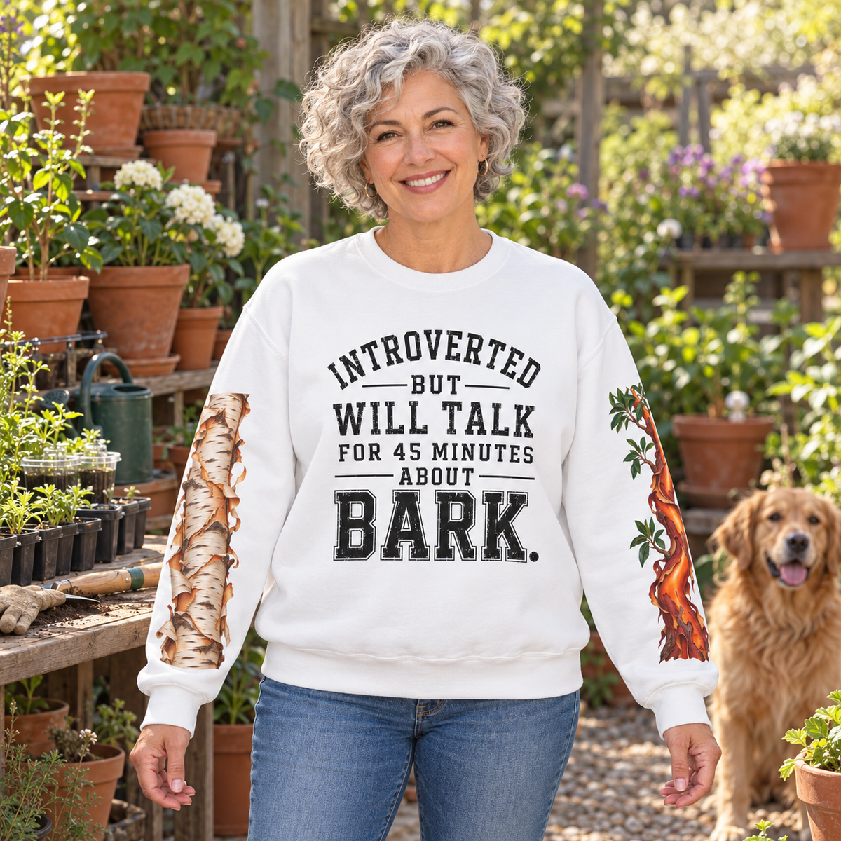 Introverted But Will Talk For 45 Minutes About Bark Version 1 Sweatshirt