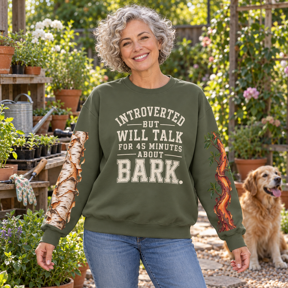 Introverted But Will Talk For 45 Minutes About Bark Version 1 Sweatshirt