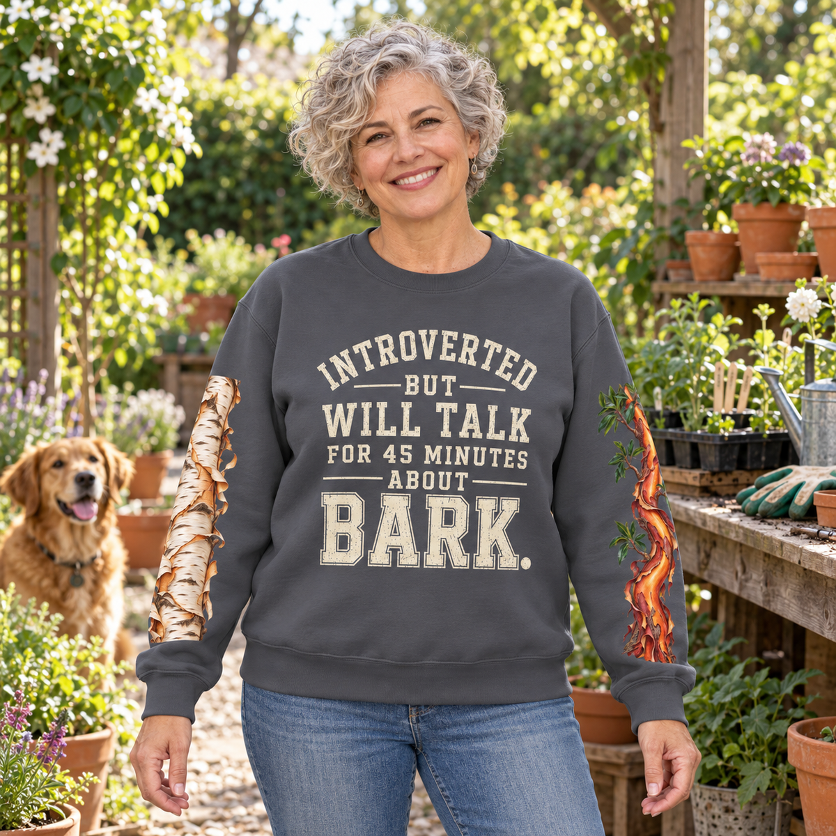 Introverted But Will Talk For 45 Minutes About Bark Version 1 Sweatshirt