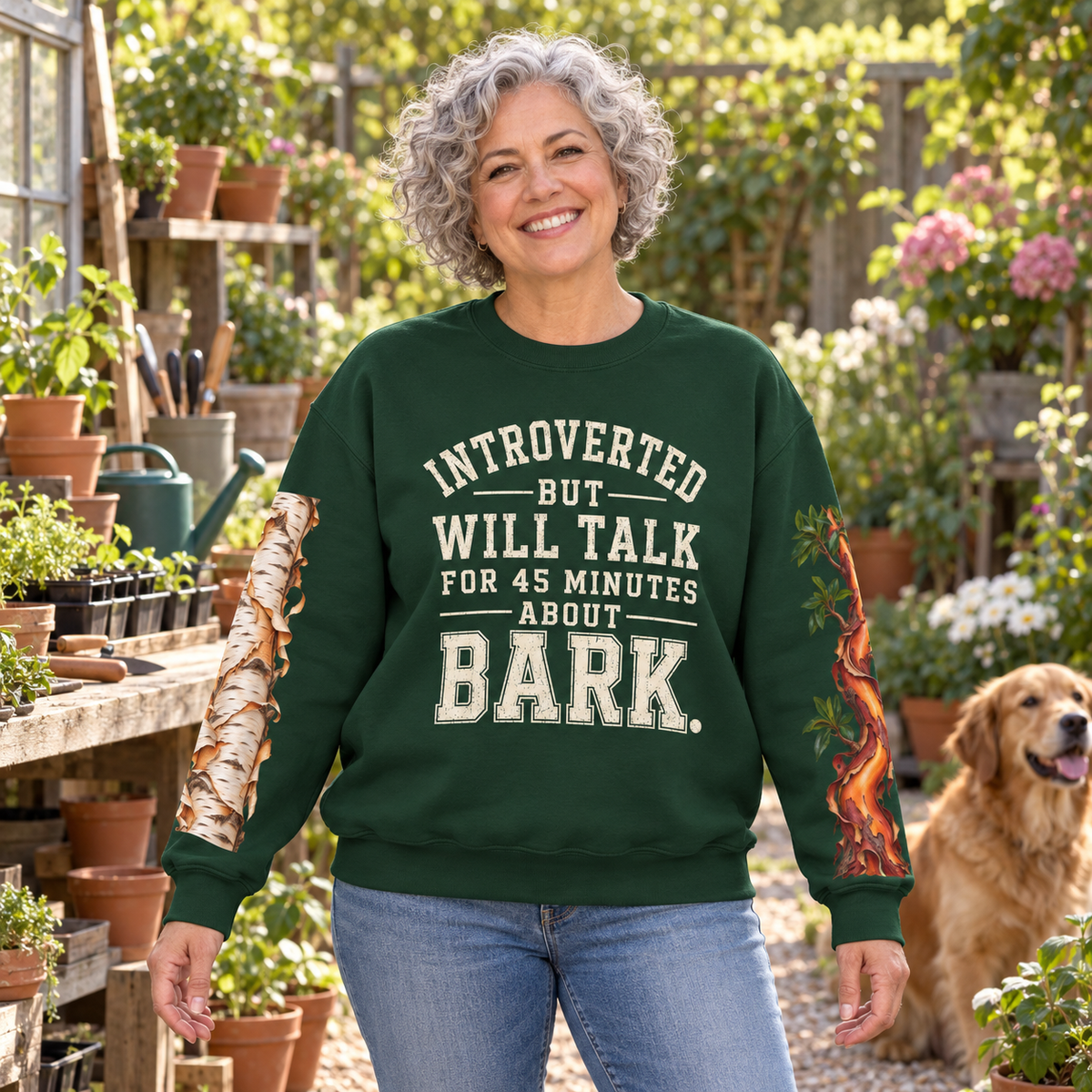 Introverted But Will Talk For 45 Minutes About Bark Version 1 Sweatshirt