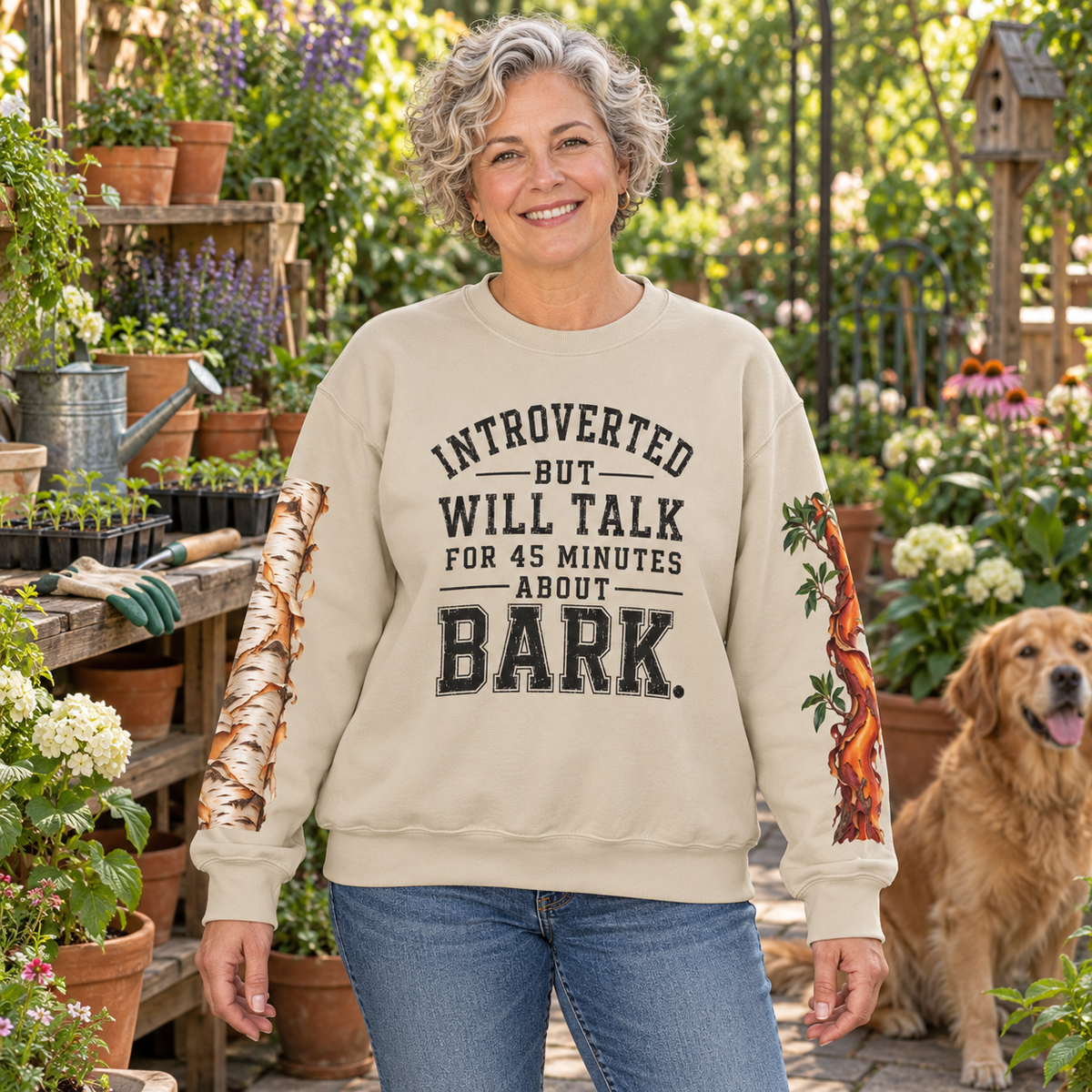 Introverted But Will Talk For 45 Minutes About Bark Version 1 Sweatshirt