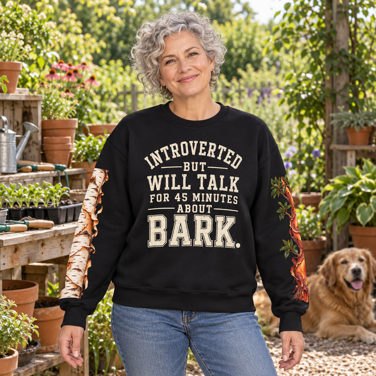 Introverted But Will Talk For 45 Minutes About Bark Version 1 Sweatshirt