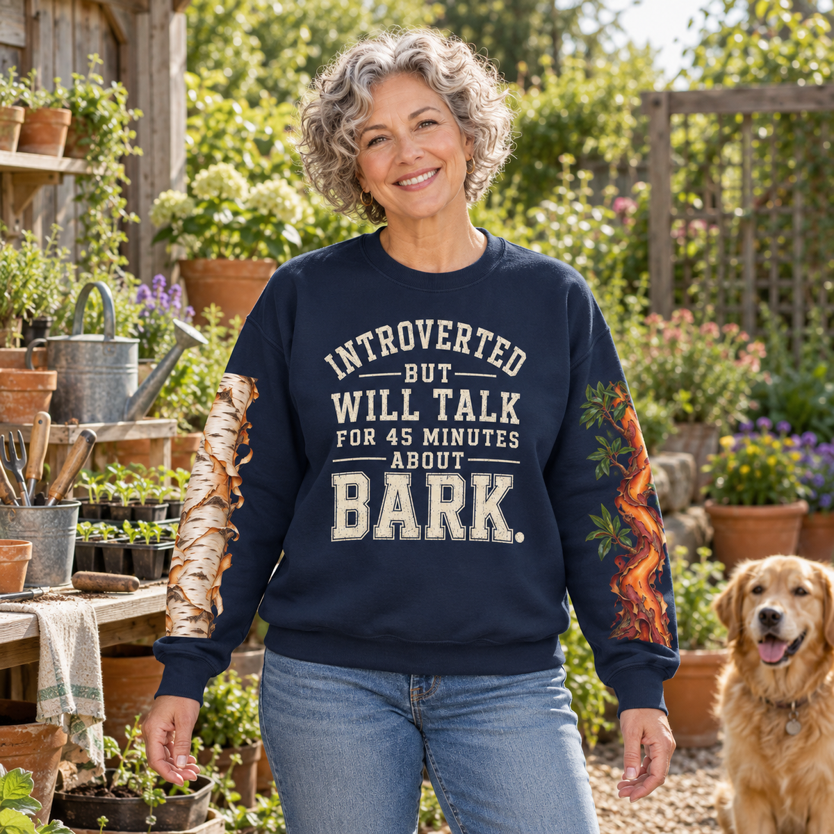 Introverted But Will Talk For 45 Minutes About Bark Version 1 Sweatshirt