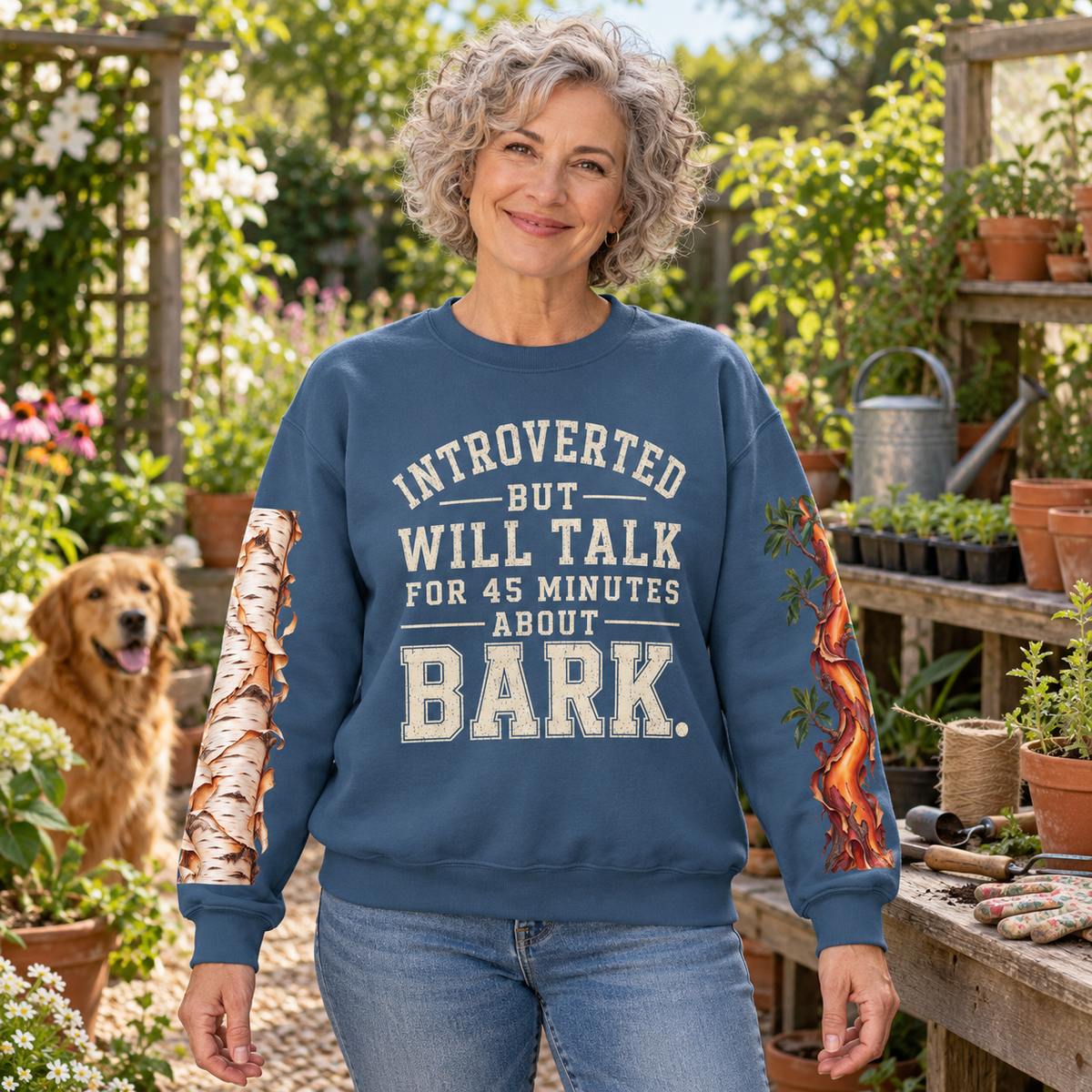Introverted But Will Talk For 45 Minutes About Bark Version 1 Sweatshirt
