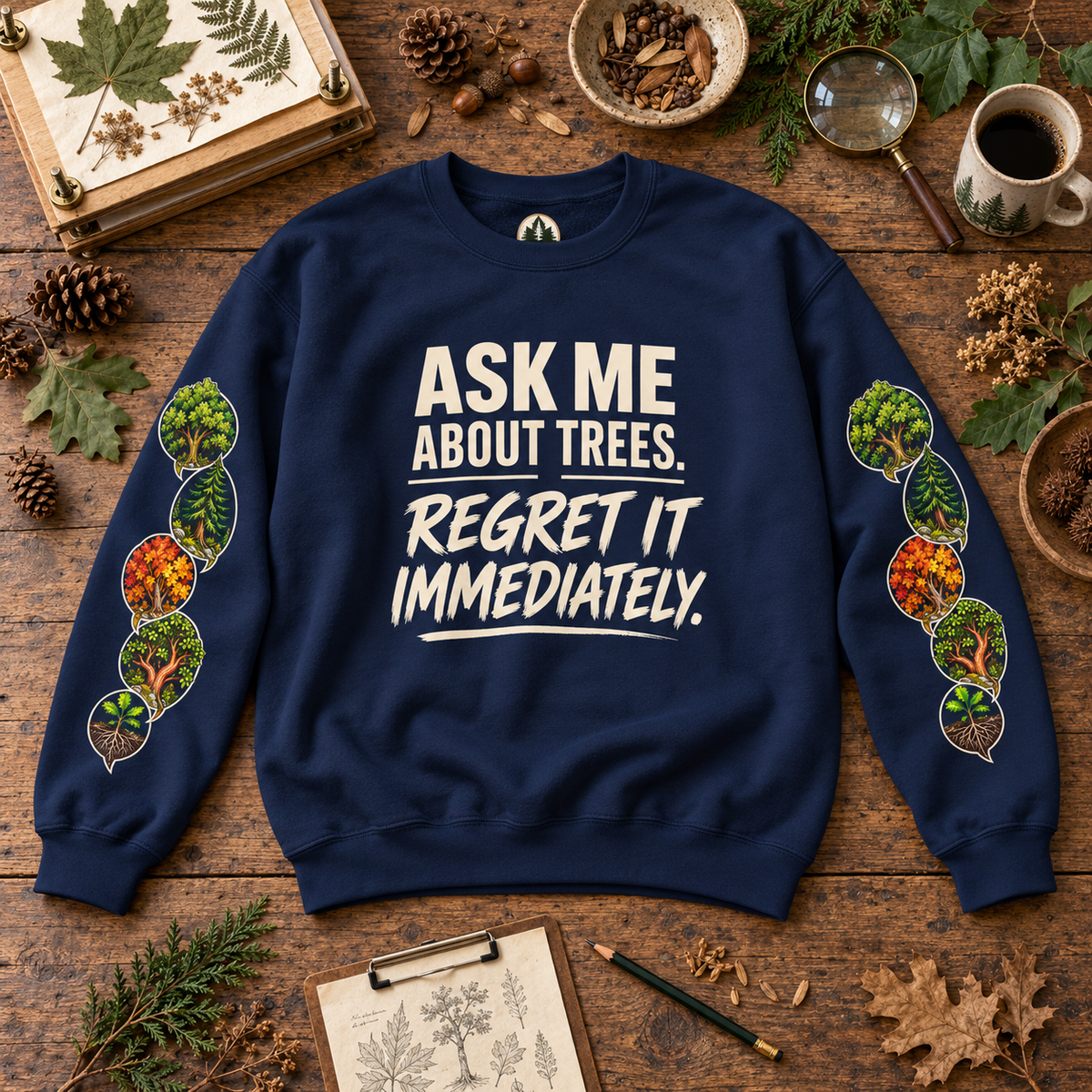 Ask Me About Trees, Regret it Immediately Version 1 Sweatshirt