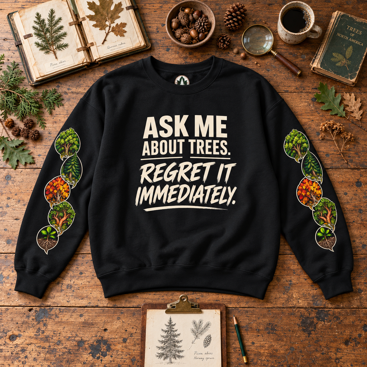 Ask Me About Trees, Regret it Immediately Version 1 Sweatshirt
