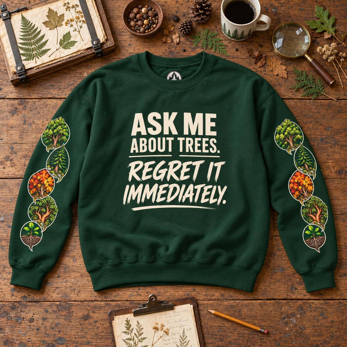 Ask Me About Trees, Regret it Immediately Version 1 Sweatshirt