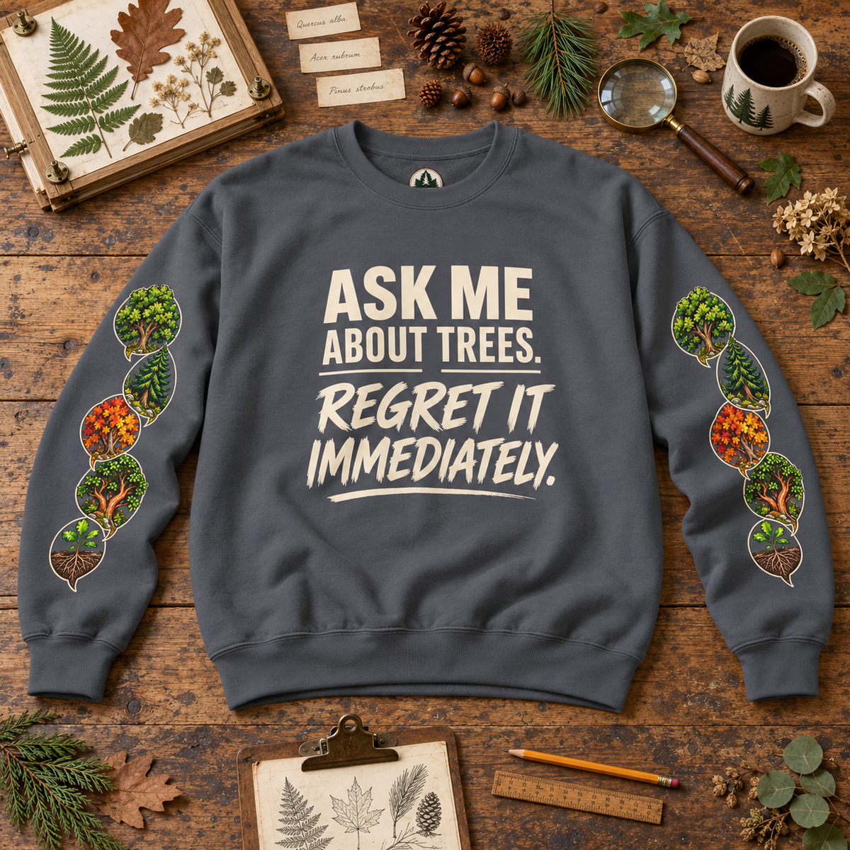 Ask Me About Trees, Regret it Immediately Version 1 Sweatshirt