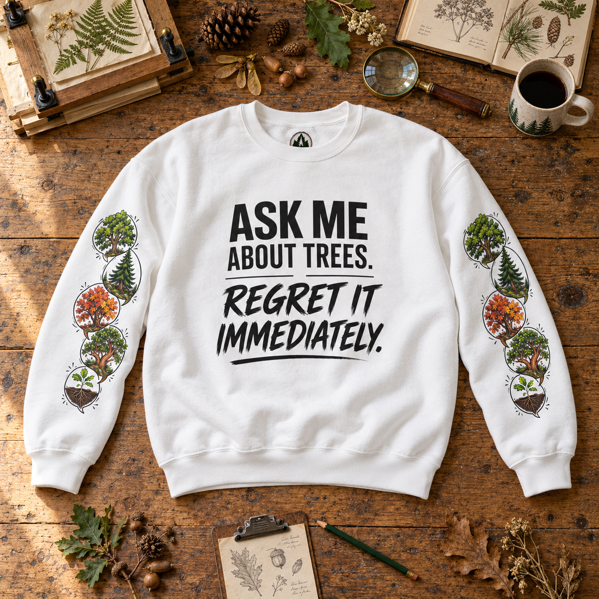 Ask Me About Trees, Regret it Immediately Version 1 Sweatshirt