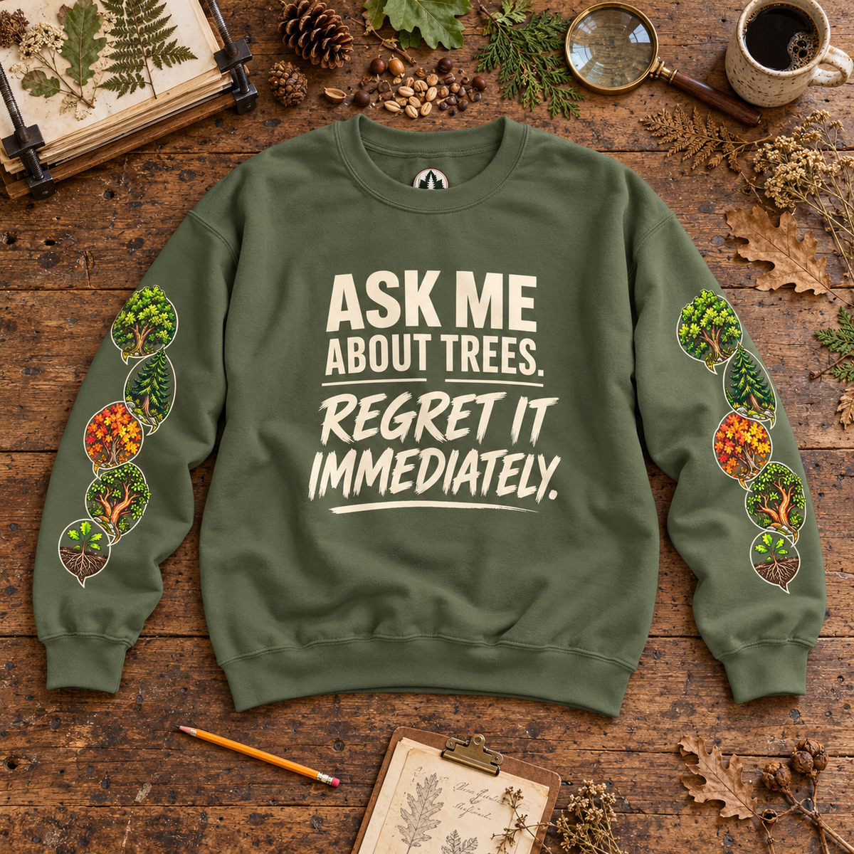 Ask Me About Trees, Regret it Immediately Version 1 Sweatshirt