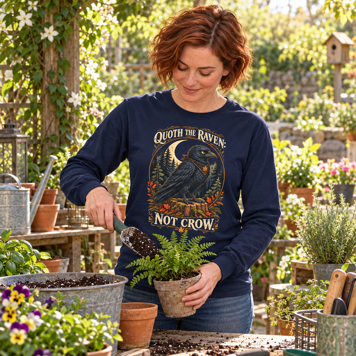 Quoth the Raven: Not Crow, Version 1 Otto and Echo Long Sleeve T-Shirt
