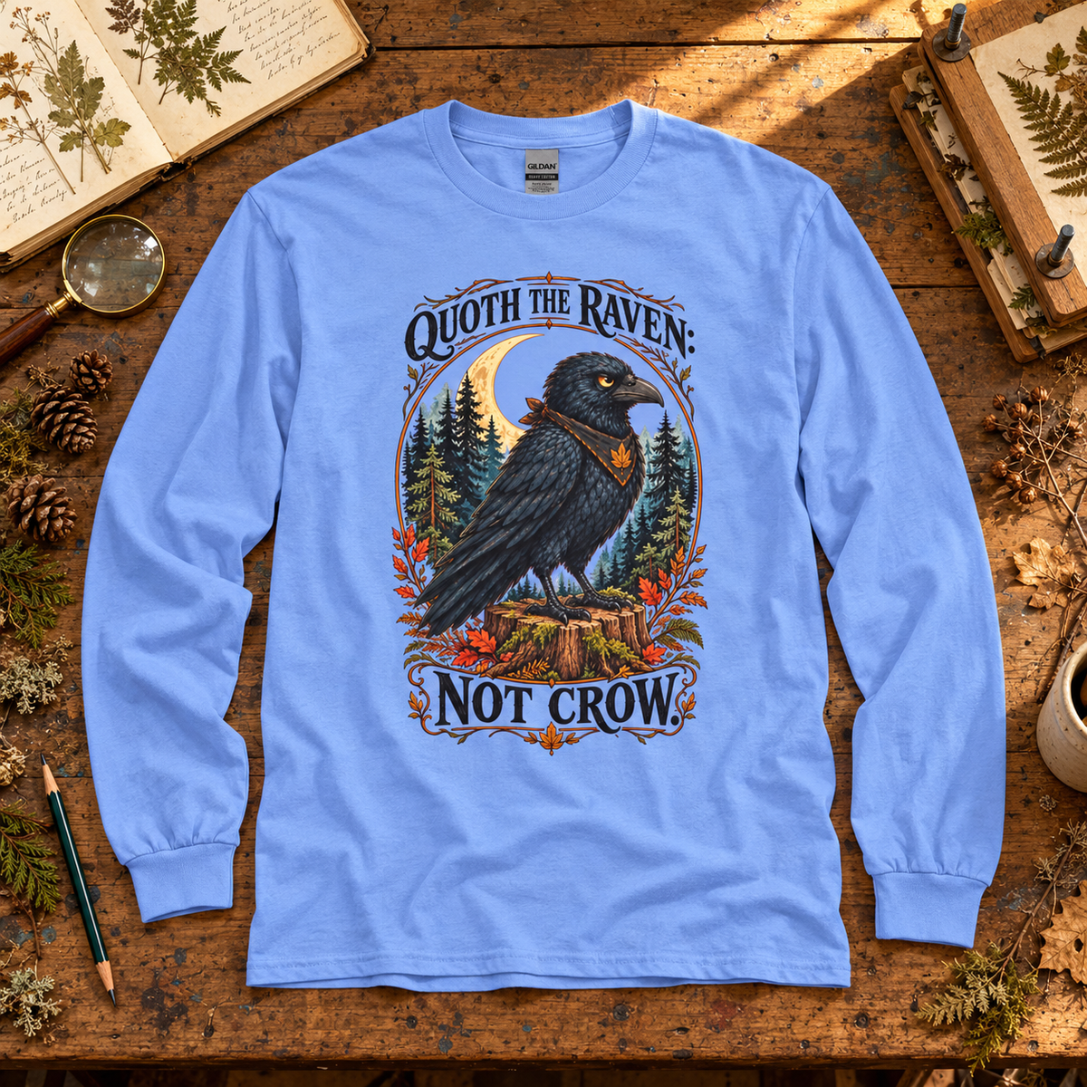 Quoth the Raven: Not Crow, Version 1 Otto and Echo Long Sleeve T-Shirt