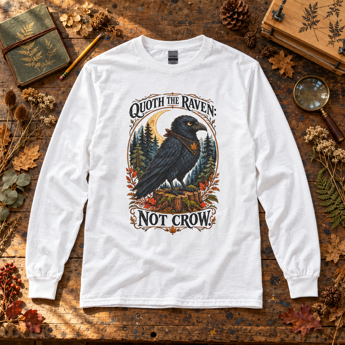Quoth the Raven: Not Crow, Version 1 Otto and Echo Long Sleeve T-Shirt