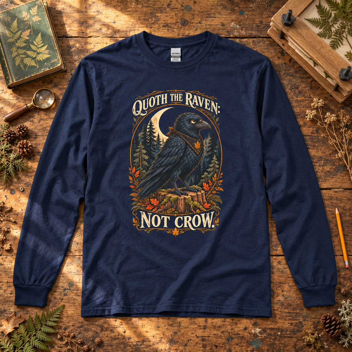 Quoth the Raven: Not Crow, Version 1 Otto and Echo Long Sleeve T-Shirt