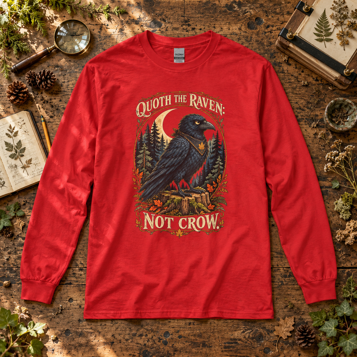 Quoth the Raven: Not Crow, Version 1 Otto and Echo Long Sleeve T-Shirt