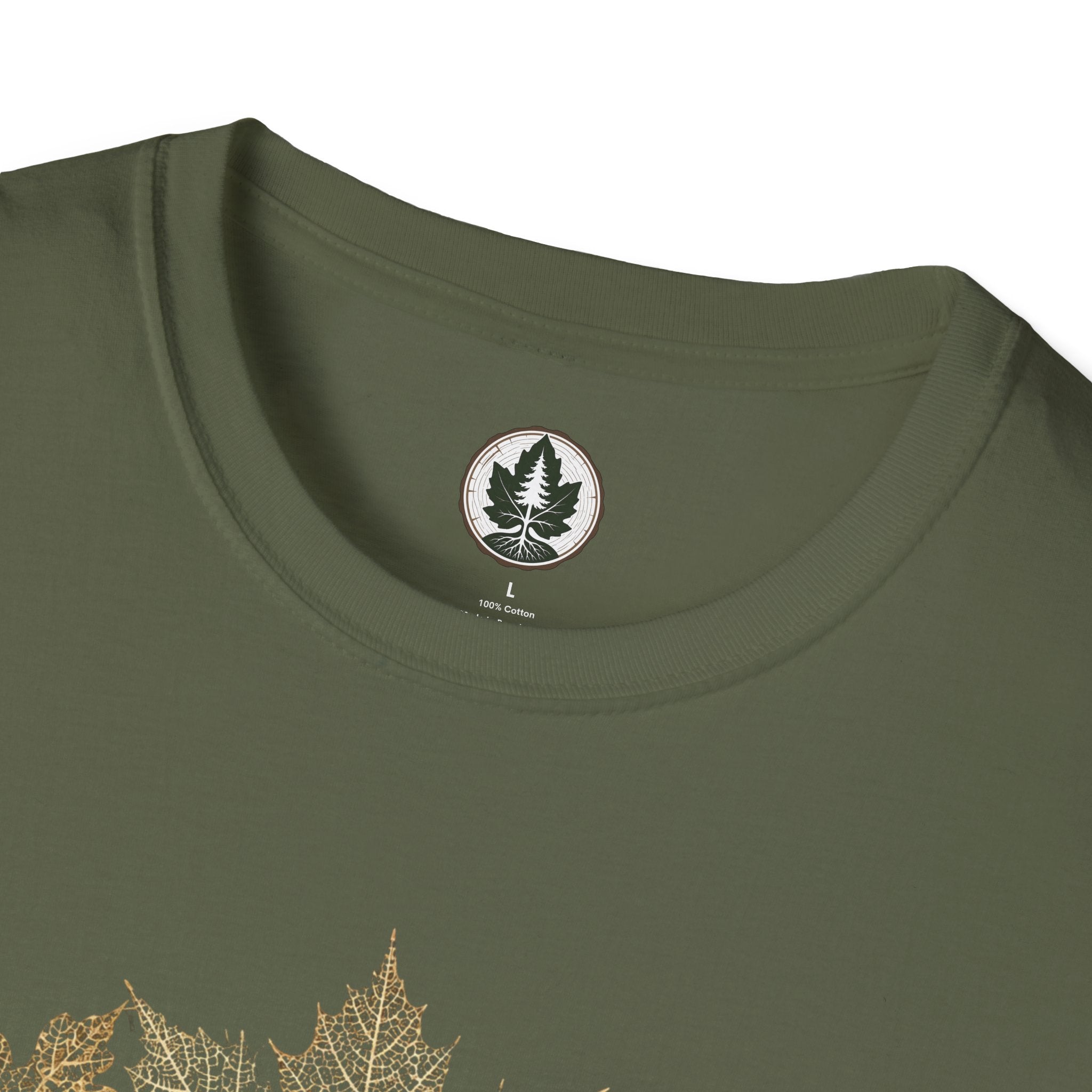 Skeleton Leaf Collage T‑Shirt