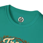Tree Zen Version 1 Framed in Oak Branches and Leaves T‑Shirt
