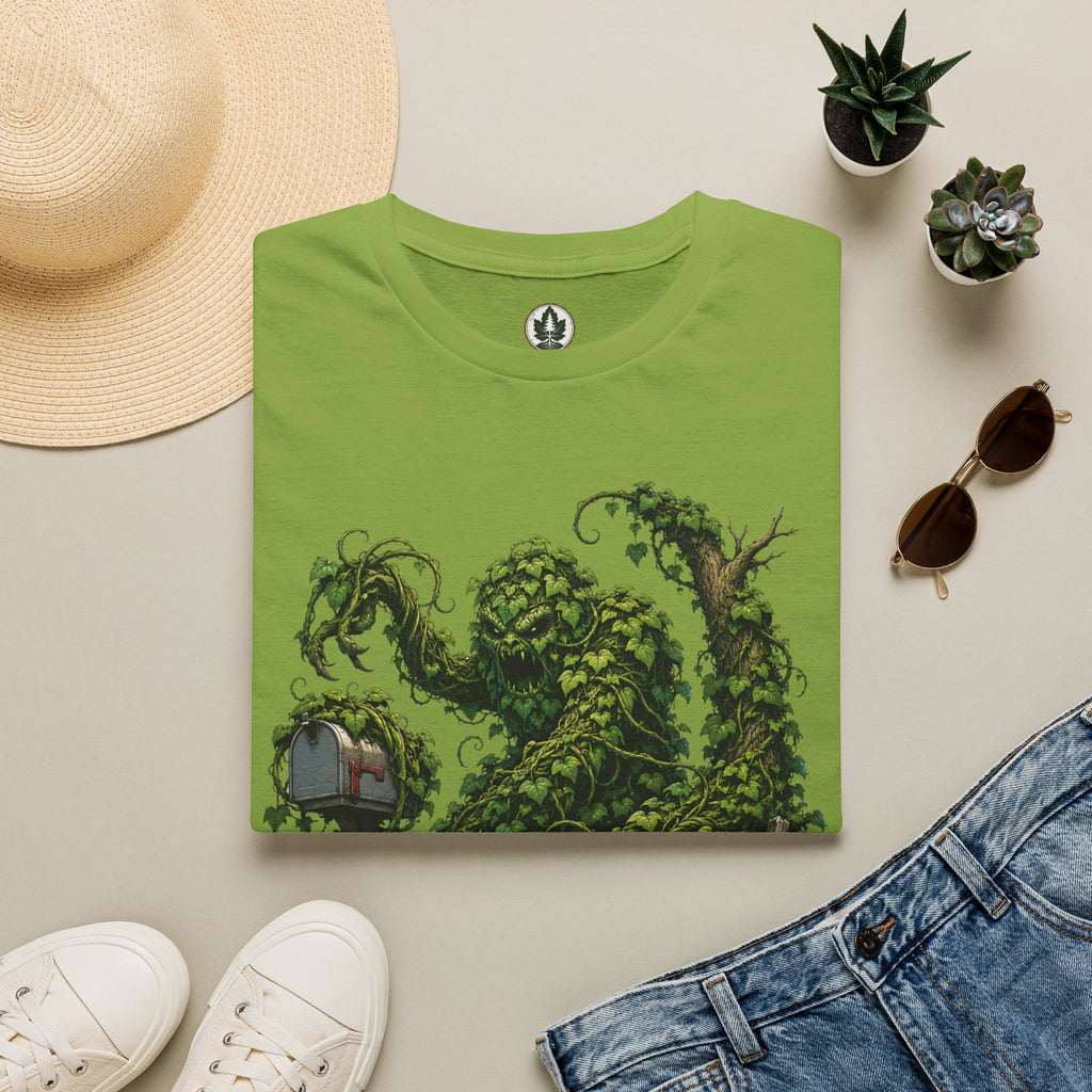 Kudzu Vine Monster with Garden Gnome Version 1 T‑Shirt