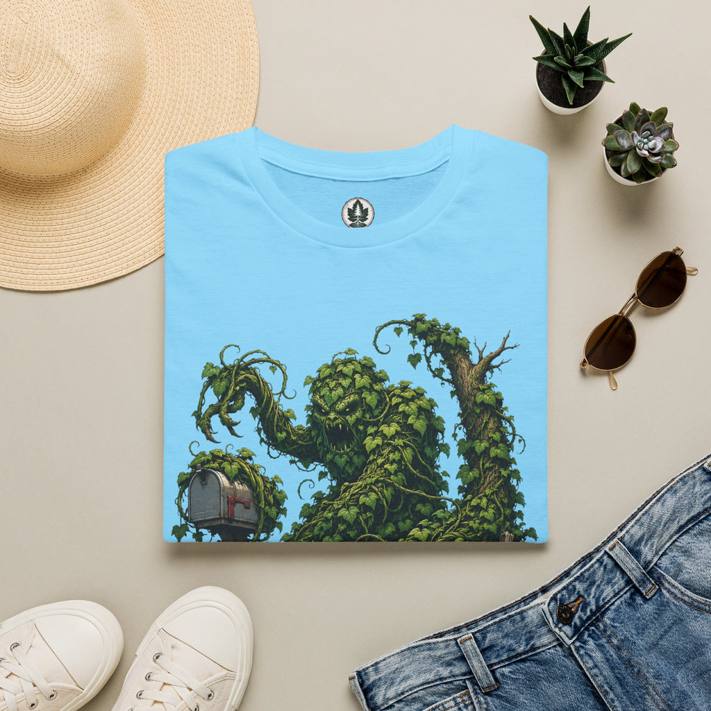 Kudzu Vine Monster with Garden Gnome Version 1 T‑Shirt