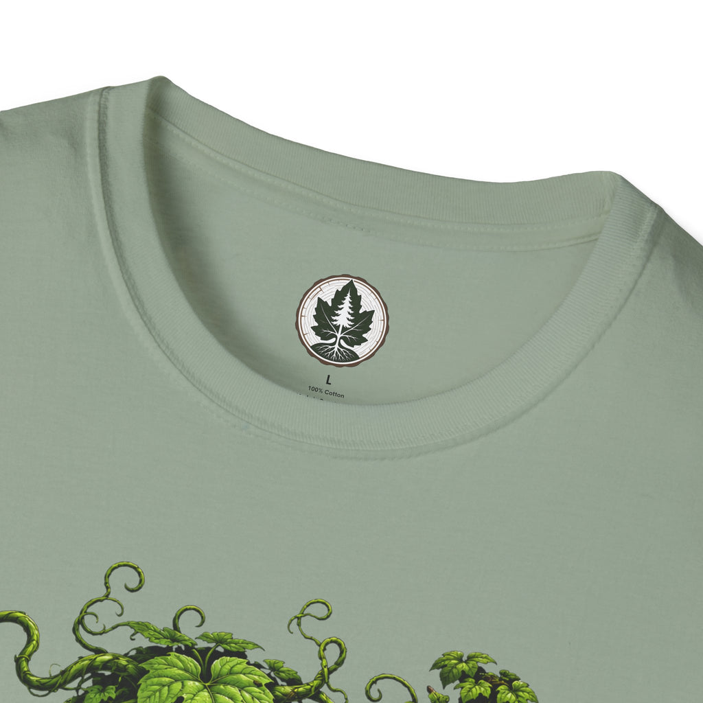 Kudzu Vine Monster with Garden Gnome Version 3 T‑Shirt