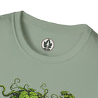 Kudzu Vine Monster with Garden Gnome Version 3 T‑Shirt