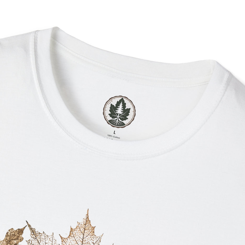 Skeleton Leaf Collage T‑Shirt