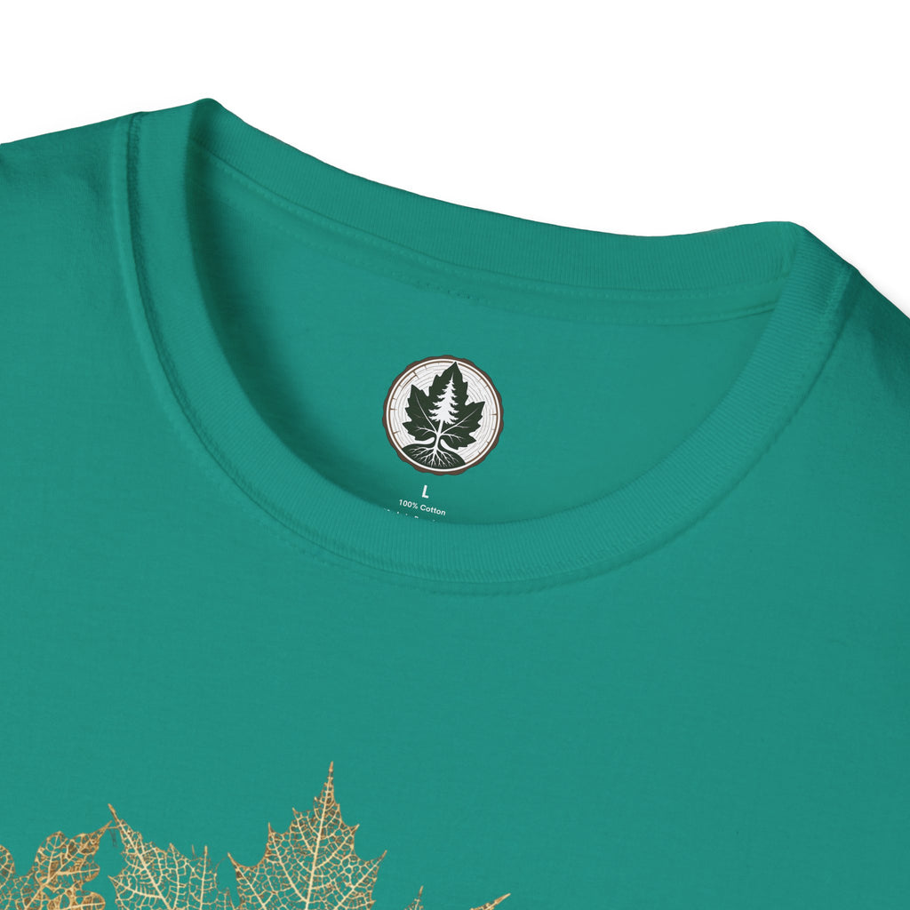 Skeleton Leaf Collage T‑Shirt