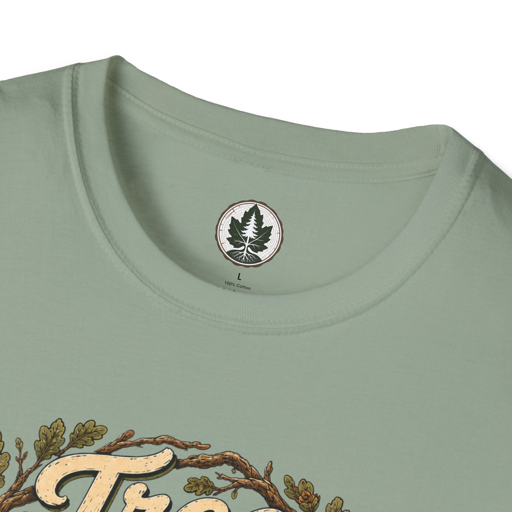 Tree Zen Version 1 Framed in Oak Branches and Leaves T‑Shirt