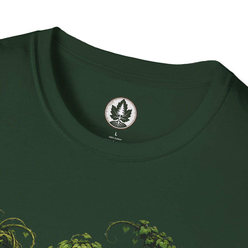 Kudzu Vine Monster with Garden Gnome Version 1 T‑Shirt