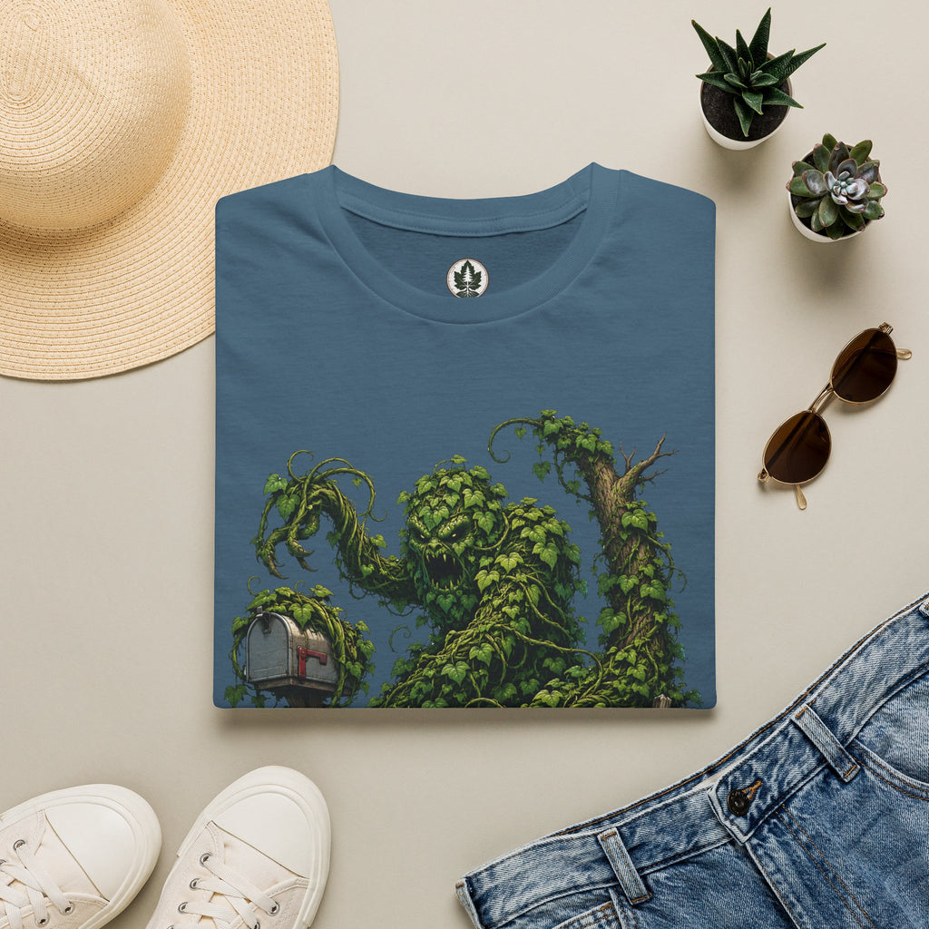 Kudzu Vine Monster with Garden Gnome Version 1 T‑Shirt