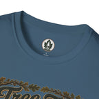 Tree Zen Version 2 Tree Rings and Oak Leaves background T‑Shirt