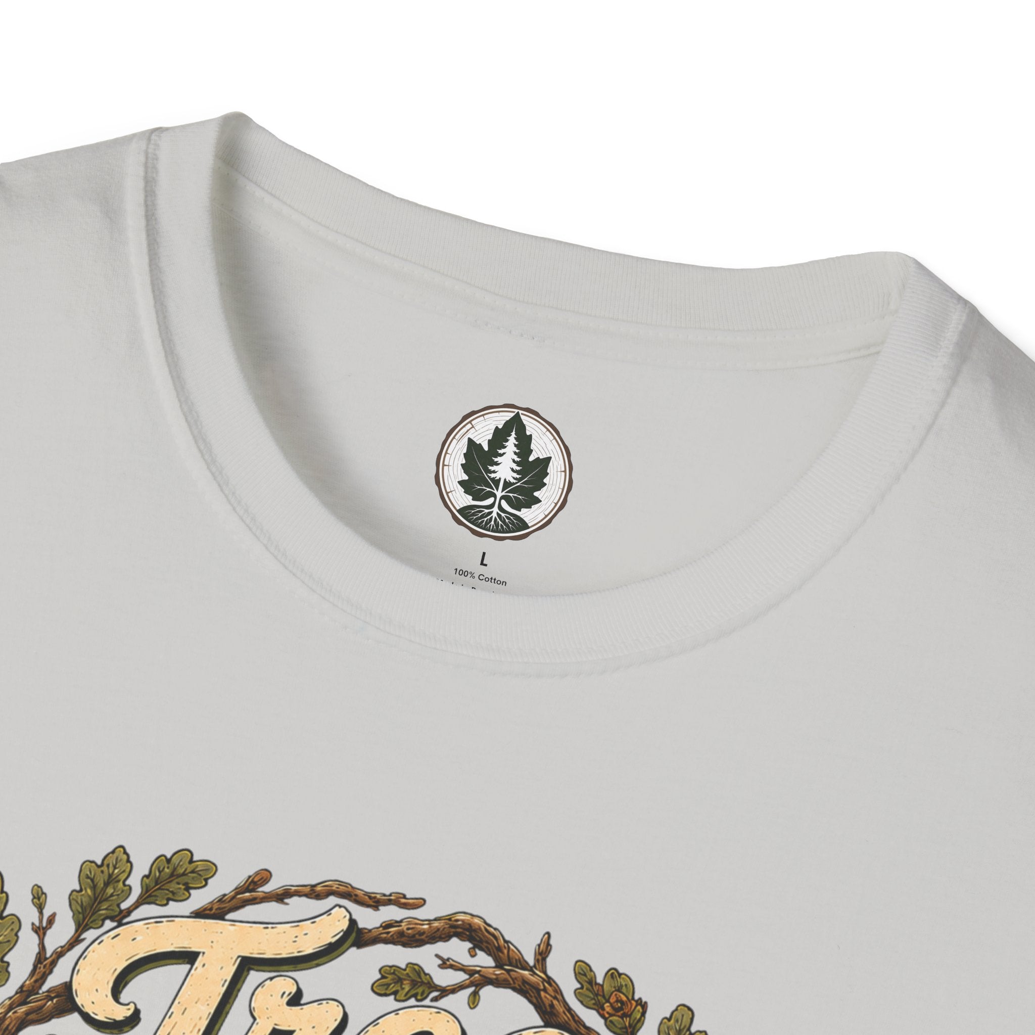 Tree Zen Version 1 Framed in Oak Branches and Leaves T‑Shirt