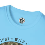 Pacific Northwest Tree T‑Shirt - "Ancient - Wild - Rooted" with Otto and Echo in the tree